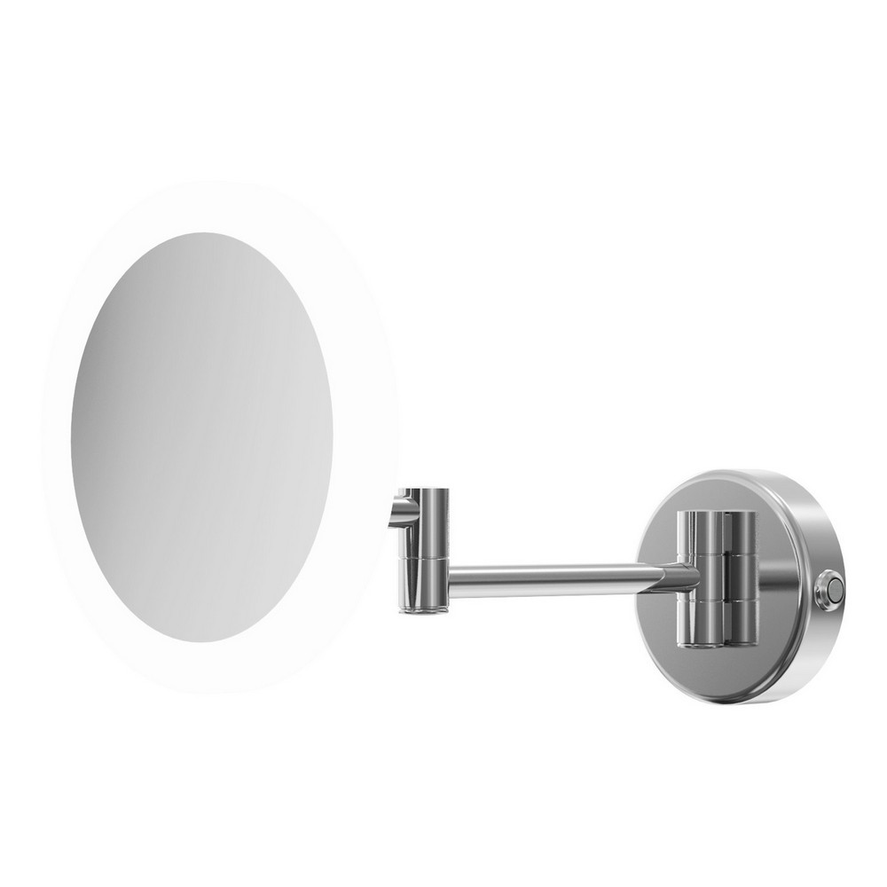 Ajax Glenfield Chrome Rounded LED Cosmetic Mirror (1)