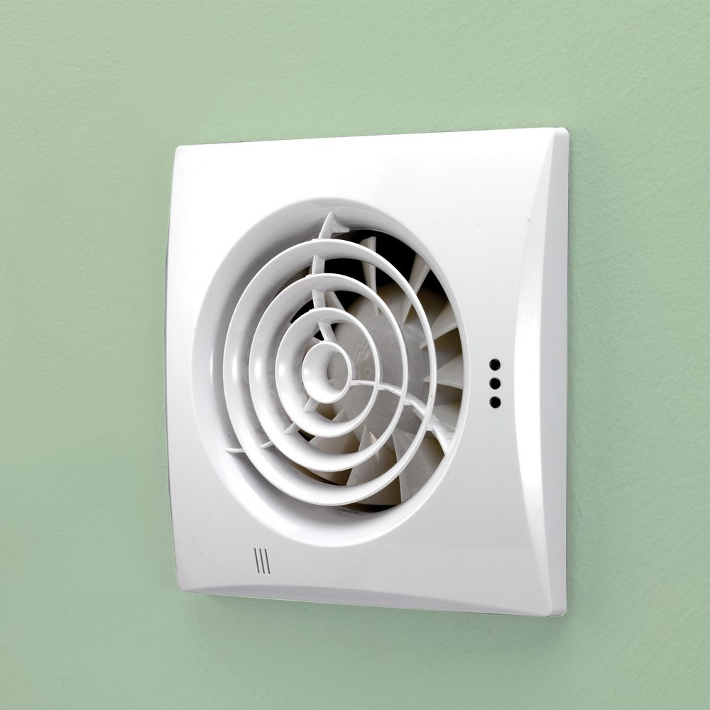 HIB Hush Extractor Fan in White with Timer (1)