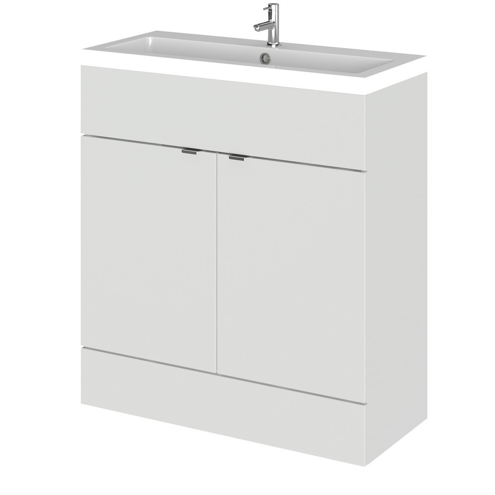 Hudson Reed Fusion 800mm Vanity Unit in Gloss Grey Mist (1)