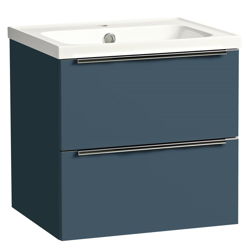 Tavistock Cadence 500mm Wall Mounted Unit in Oxford Blue with Basin