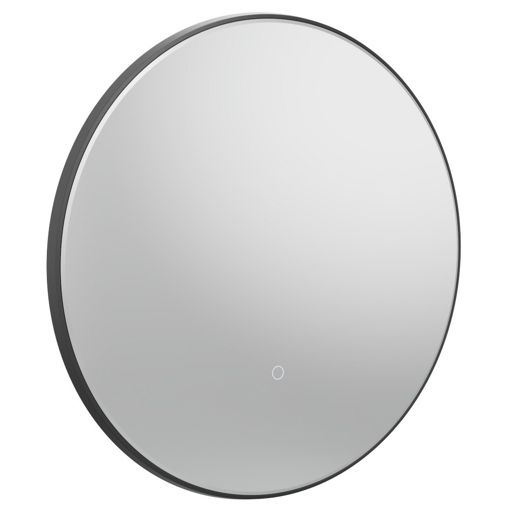 Tavistock Oxygen 600mm Illuminated Matt Black Circular Mirror (1)
