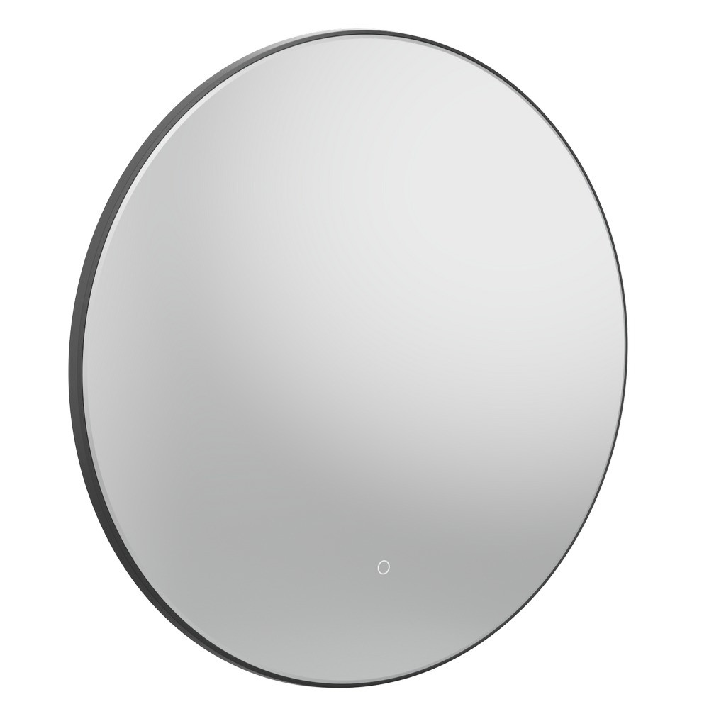 Tavistock Oxygen 800mm Illuminated Matt Black Circular Mirror (1)