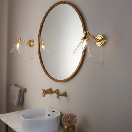 AJAX106312 Ajax Belleau Brushed Brass Bathroom Wall Light (7)