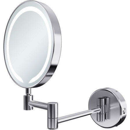 AJAX107587 Ajax Bywood Chrome Rounded LED Cosmetic Mirror (1)
