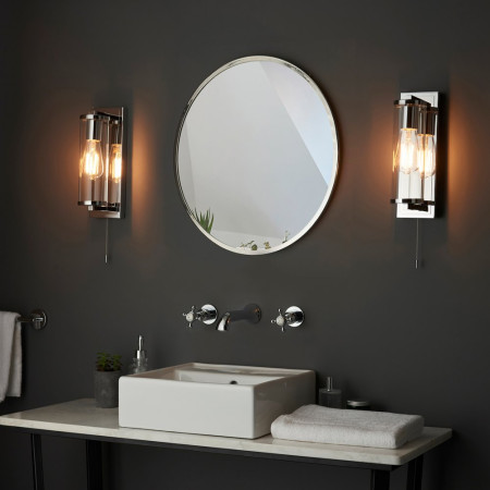 AJAX106308 Ajax Hallington Chrome Bathroom Wall Light (3)