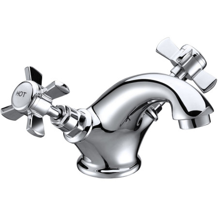 AJAX105730 Ajax Lud Chrome Traditional Basin Mixer with Waste (1)