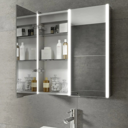 46200 HIB Xenon 80 LED Aluminium Illuminated Bathroom Cabinet (3)