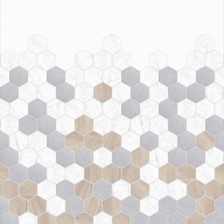 PM1038 Kinewall Hexagon Trilogy 1500 x 2500mm Panel Swatch