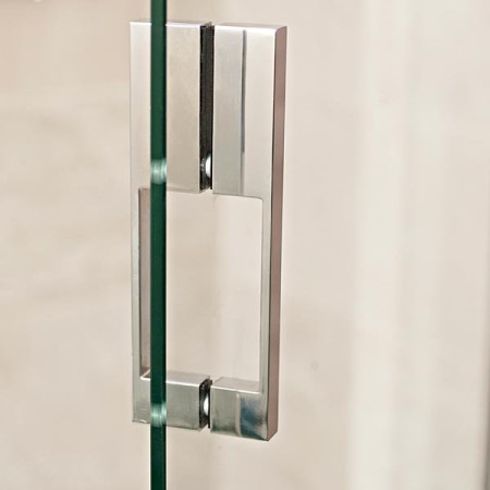 Roman Liberty Inward or Outward Opening Hinged Shower Door + 2 In-Line Panels & 1 Side Panel - Corner/10mm/Chrome - 1200x900mm