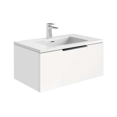 Scudo Ambience 800mm Wall Mounted LED Vanity Unit with Basin in Matt ...