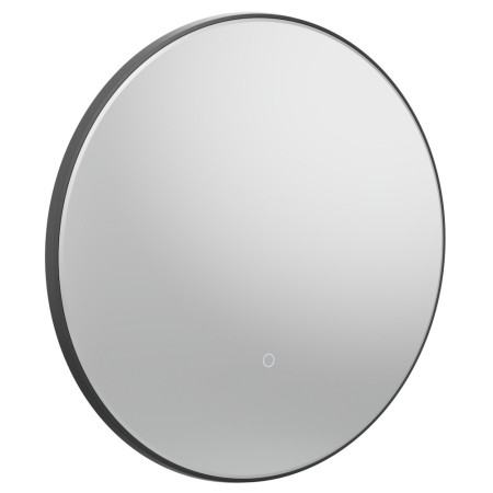 XGM60CBL Tavistock Oxygen 600mm Illuminated Matt Black Circular Mirror (1)