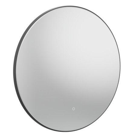 XGM80CBL Tavistock Oxygen 800mm Illuminated Matt Black Circular Mirror (1)