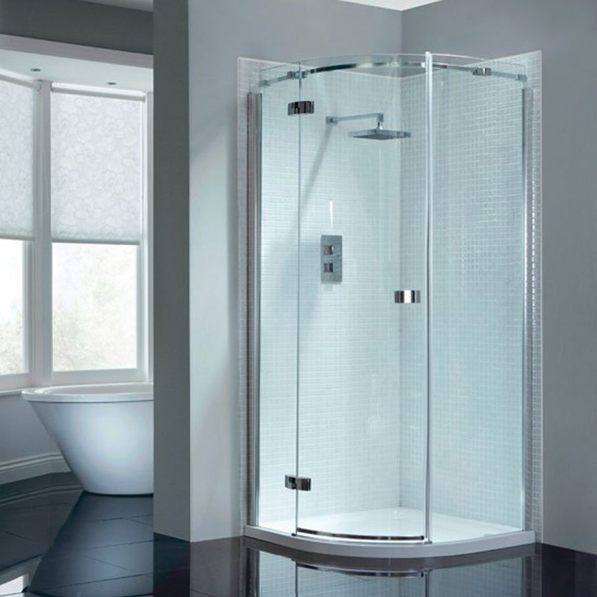 April Prestige2 Frameless Single Door Quadrant Shower Enclosure 900mm x 900mm | AP8921 L/R