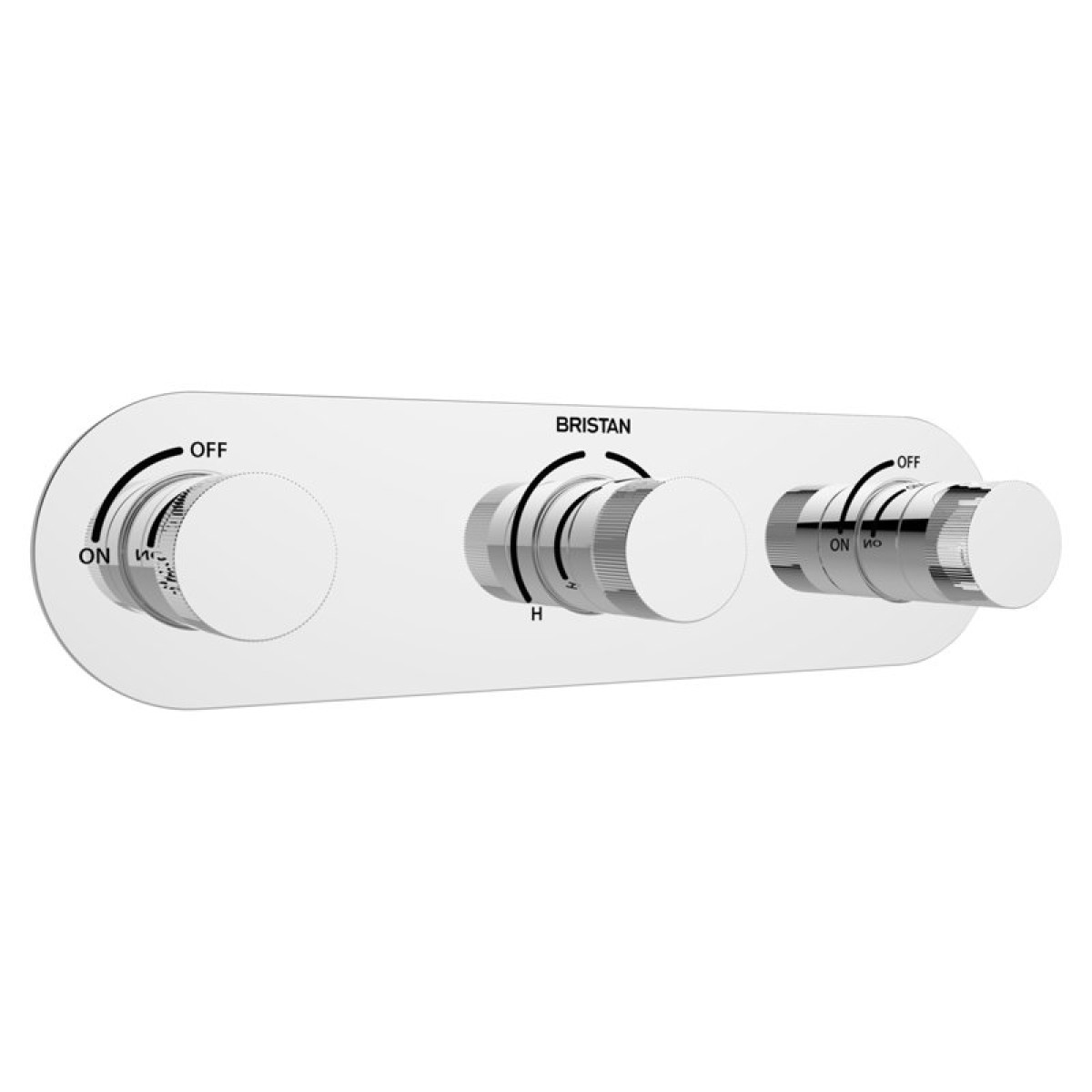 Bristan Tria Recessed Thermostatic Dual Control Shower Valve With Integral Twin Stopcocks Chrome