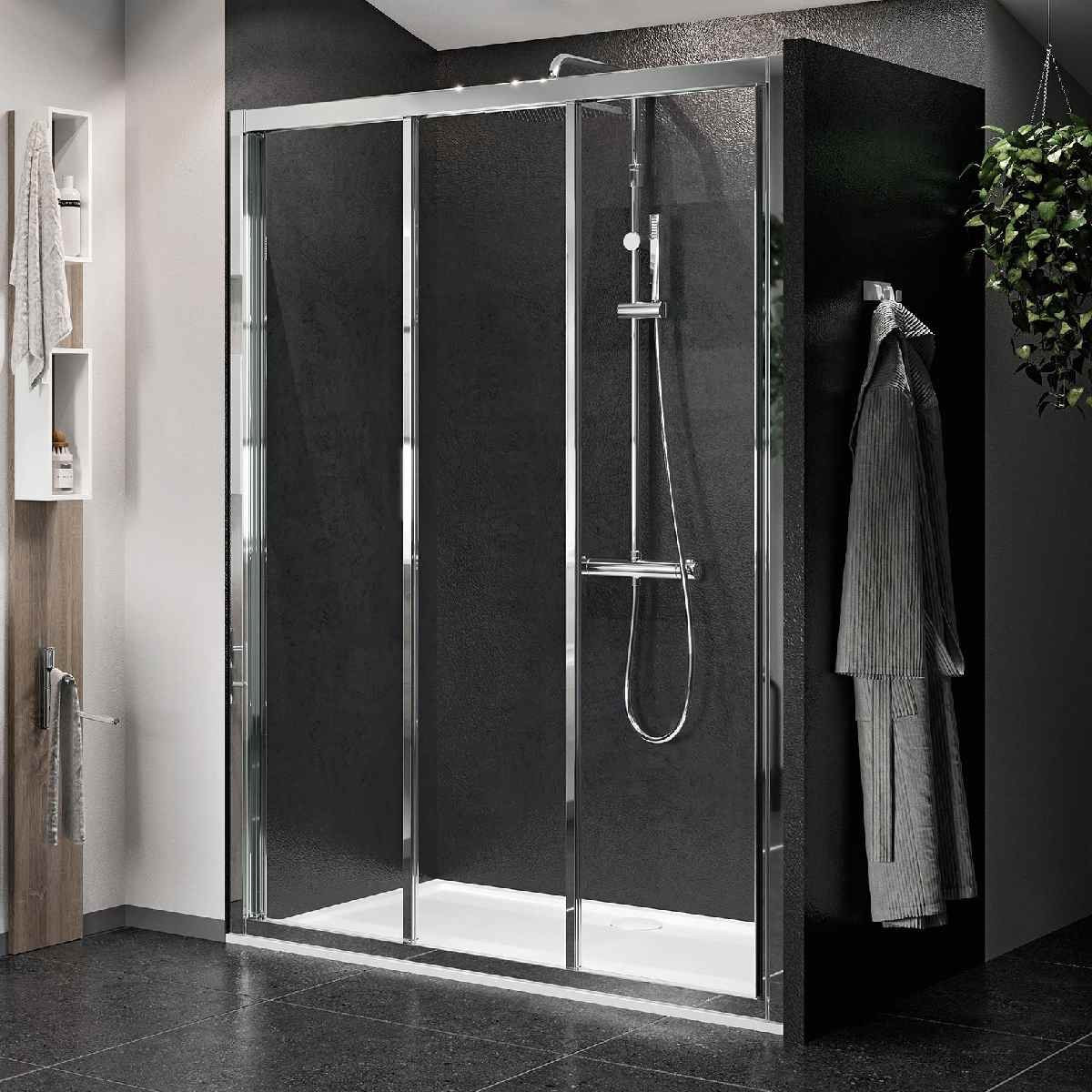 Novellini Lunes 20 3p Three Sliding Panel Shower Door 900 960mm